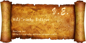 Várady Edina névjegykártya